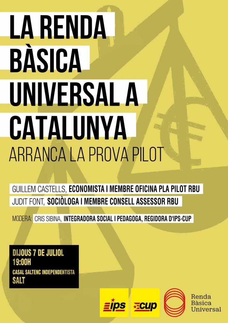 La renda bàsica universal a Catalunya